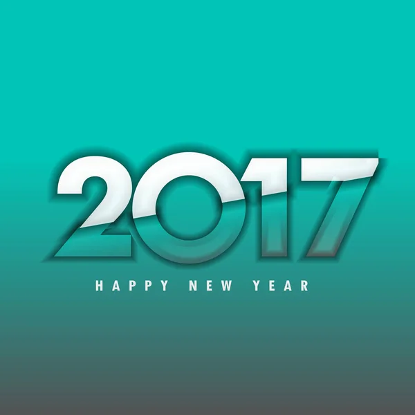 2017 new year lettering on blue background