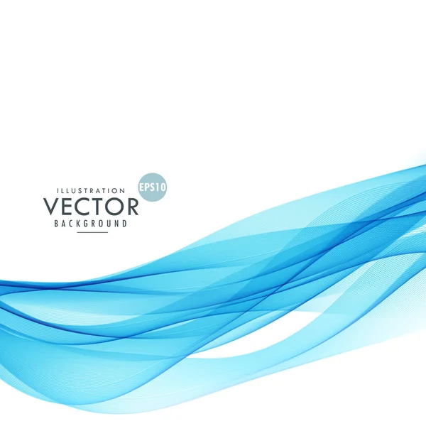 Abstraktní modré vlny linky pozadí plakátu — Stockový vektor