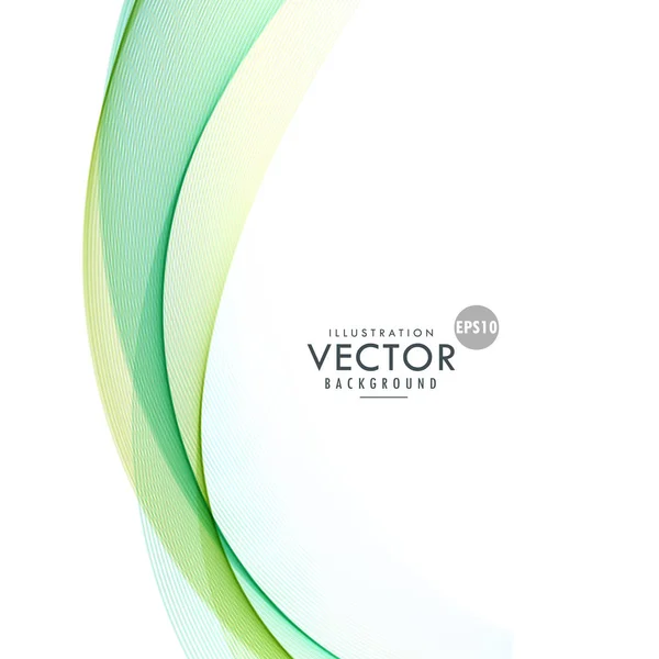 Limpo vertical onda verde elegante fundo — Vetor de Stock