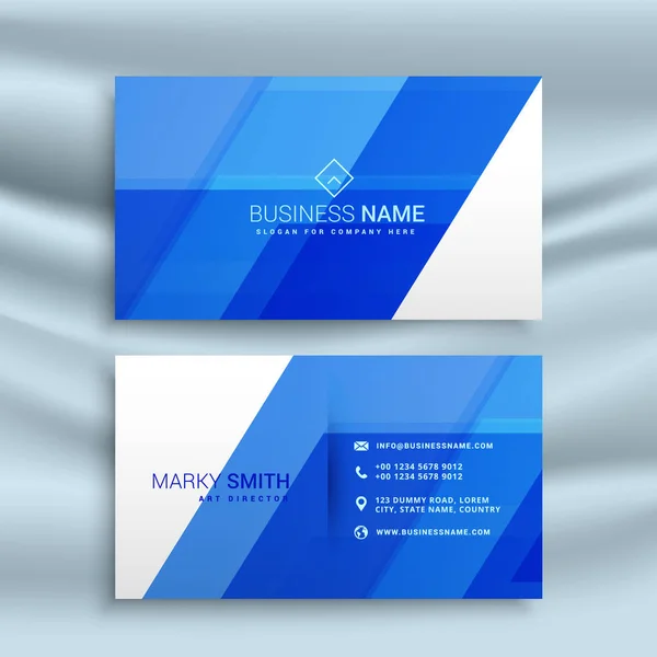 Elegantní modrá business card stacionární šablony design — Stockový vektor