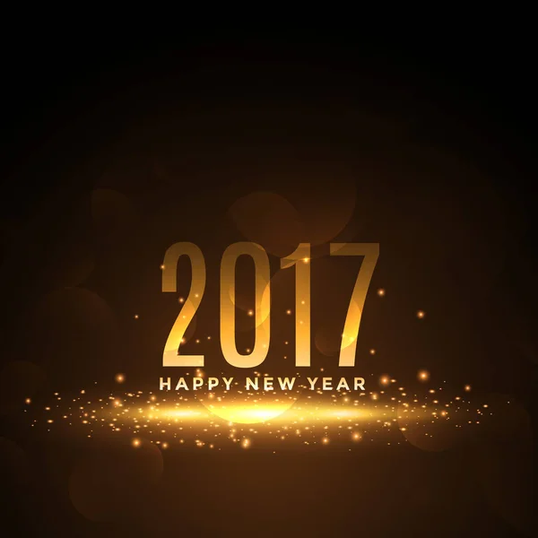 2017 счастливый новый год фон с золотыми блестками — стоковый вектор