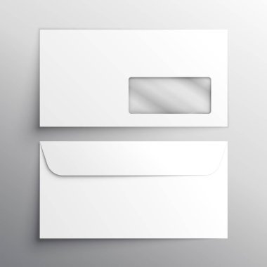 gerçekçi zarf mockup şablonu