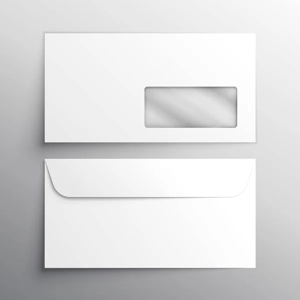 Modelo de mockup envelope realista — Vetor de Stock