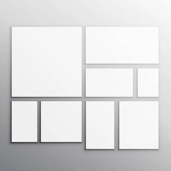 Jeu de cartes maquettes blanches — Image vectorielle