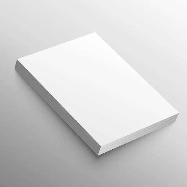 Mockup de pila de papel a4 en estilo 3d — Vector de stock