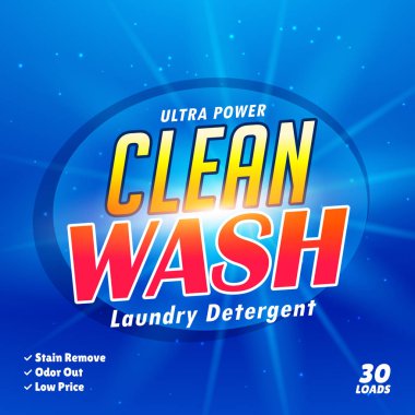 ambalaj tasarım şablonu çamaşır deterjanı için