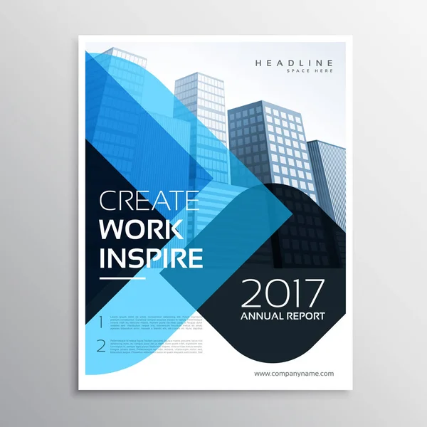modern blue business presentation brochure template for annual r