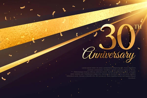 30th anniversary celebration adresskortsmallen — Stock vektor