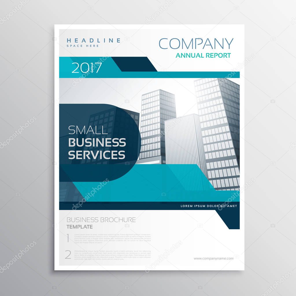 stylish blue business brochure creative design in size a4