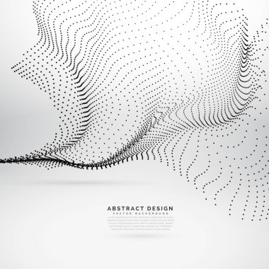 soyut akan dalga siyah noktalar ile yapılan