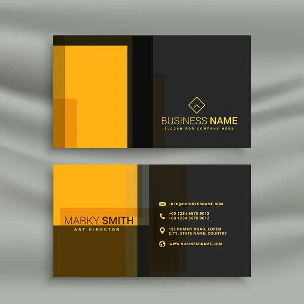 yellow and black simple style business card