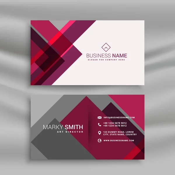 abstract pink and gray business card design