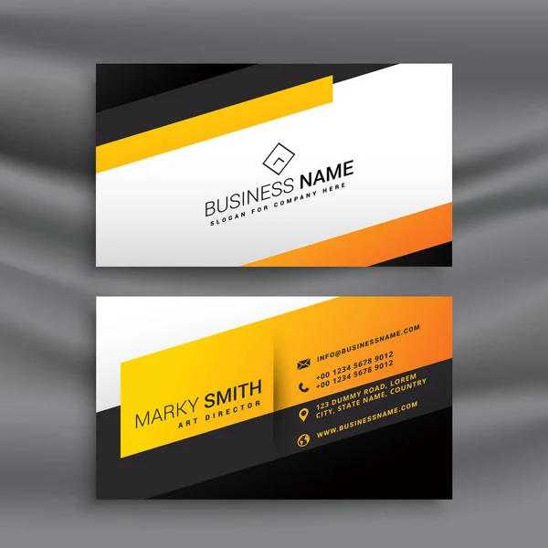 modern yellow and black business card design