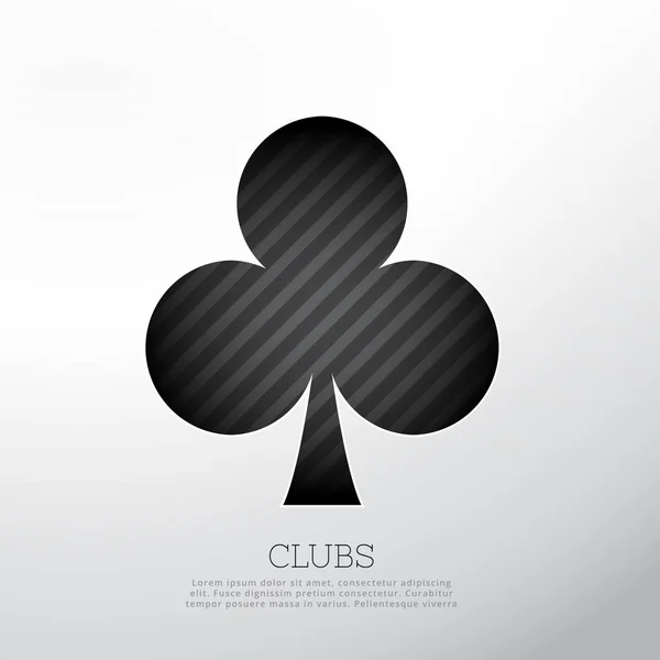 Club symbole isolé sur fond blanc — Image vectorielle