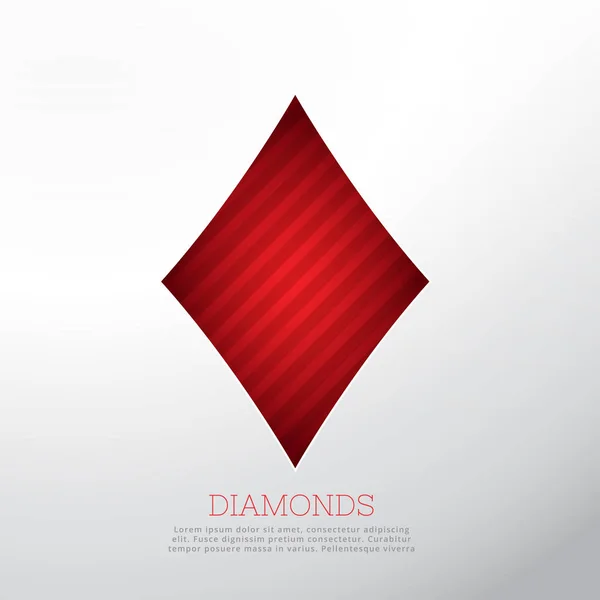 Red diamond kształt na białym tle — Wektor stockowy