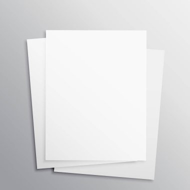 Üç boş gazete mockup şablon yığını
