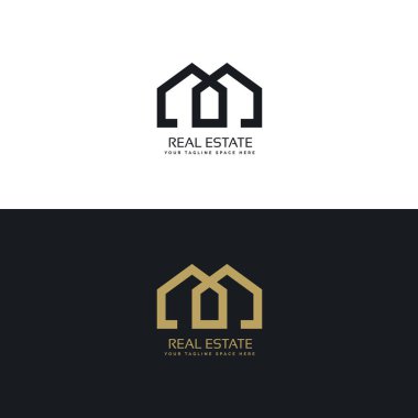 emlak şirketi için temiz ev logo
