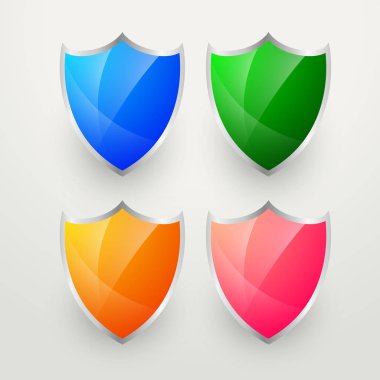 parlak renkli rozetleri seti