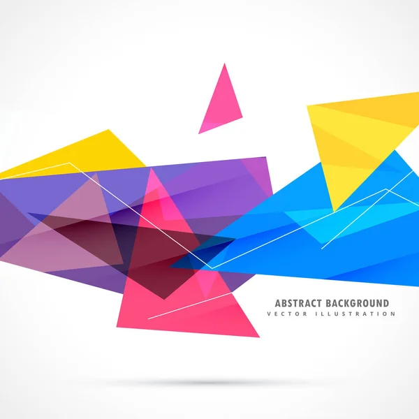 Färgglada geometriska trianglar i abstrakt stil — Stock vektor