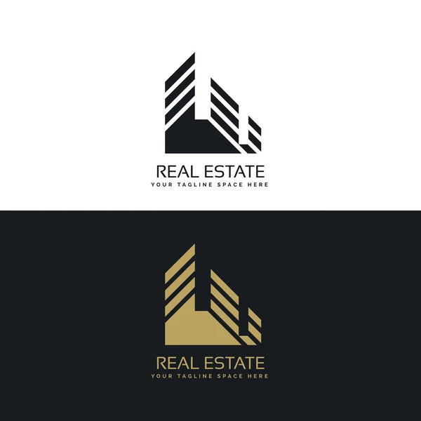 Design de logotipo imobiliário em estilo mínimo —  Vetores de Stock