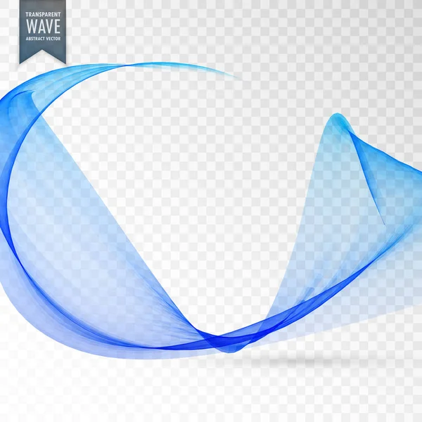 Transparent våg effekt i blå färg — Stock vektor