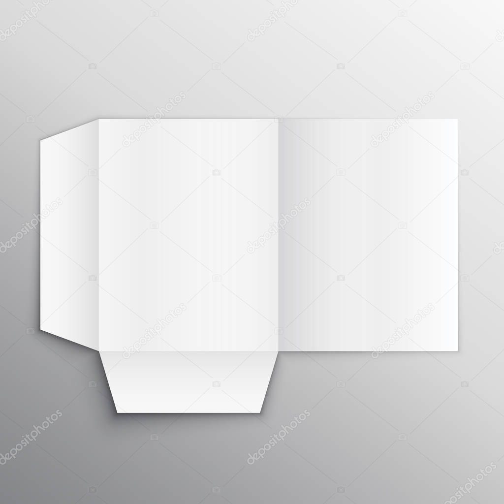 paper folder mockup design template