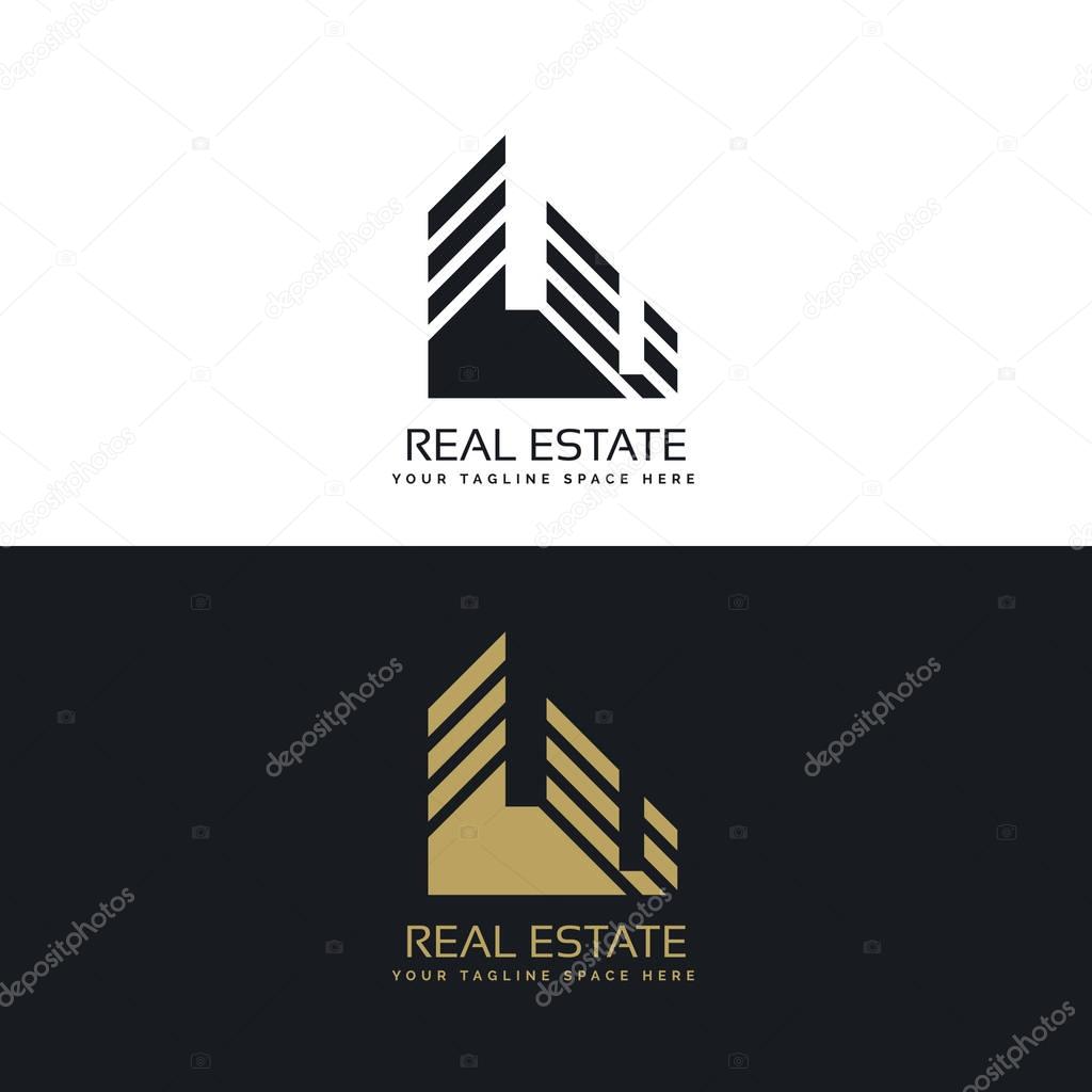 real estate logo design in minimal style