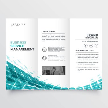 Mavi panelli broşür el ilanı şablonu işletmeniz için