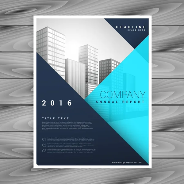 modern minimal brochure flyer template in blue geometric style