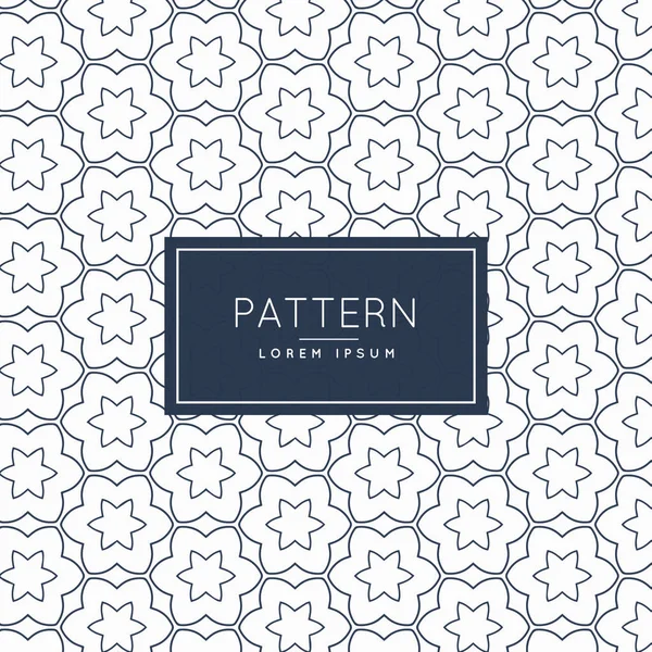 Minimal line flower pattern background design — Stock Vector
