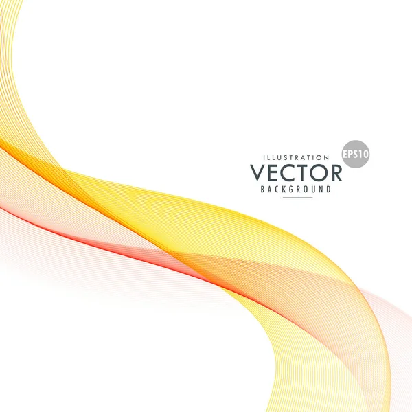 Eleganter gelber und oranger Wellenhintergrund — Stockvektor