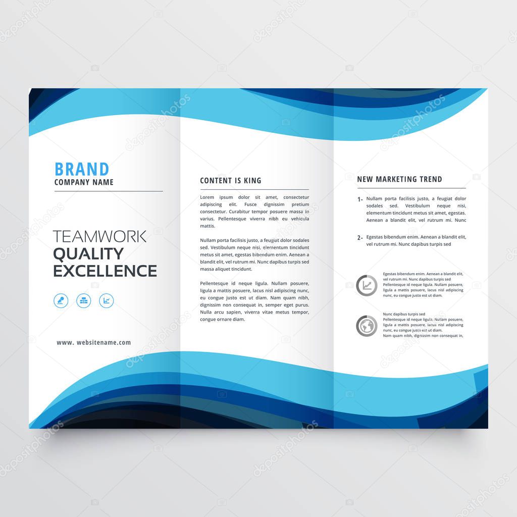 business trifold brochure design template
