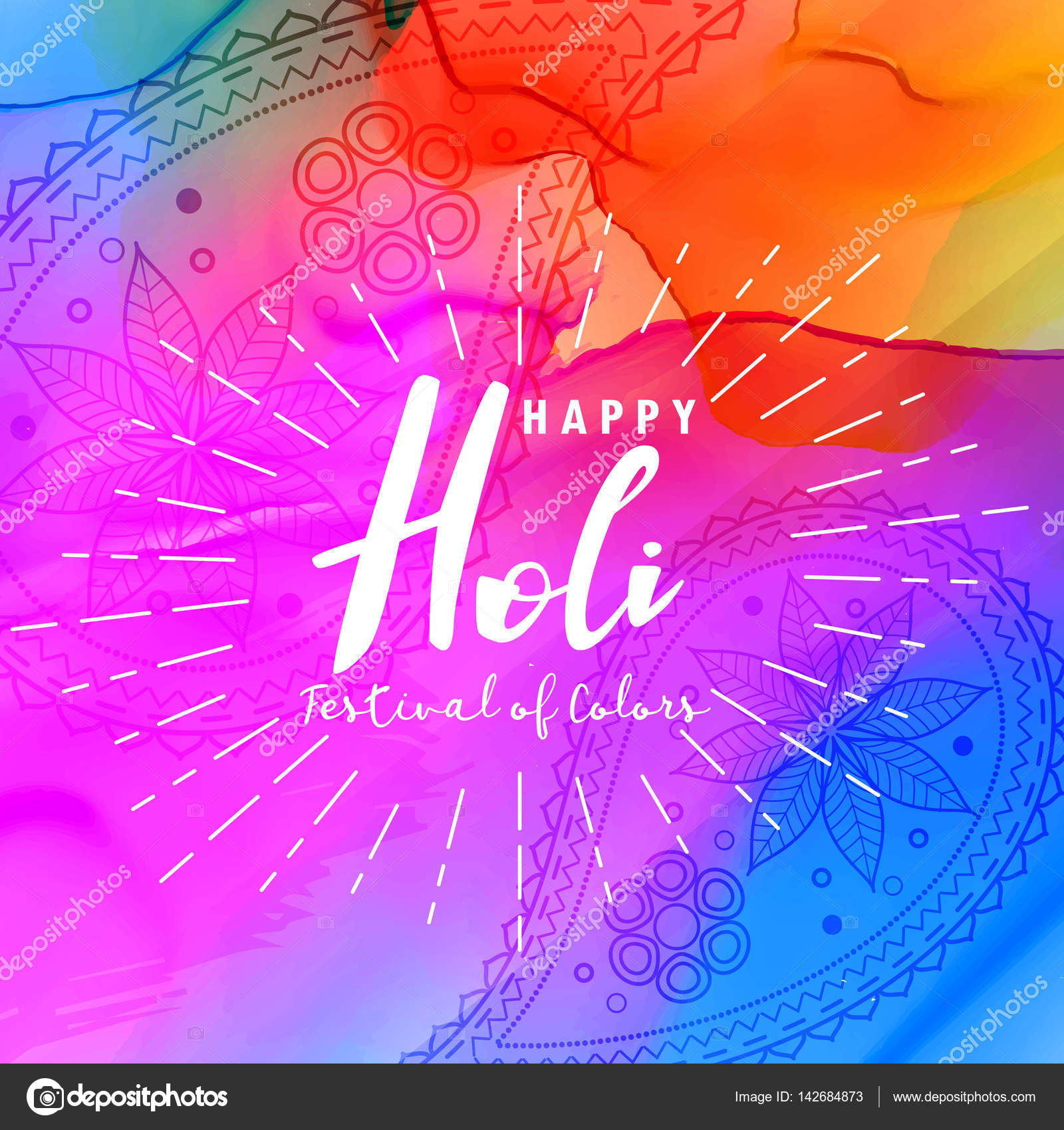 Abstract happy holi poster design with colorful background Stock Vector  Image by ©StarLine #142684873