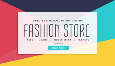 moda satış fişi, kupon ve iskonto banner Pazar için