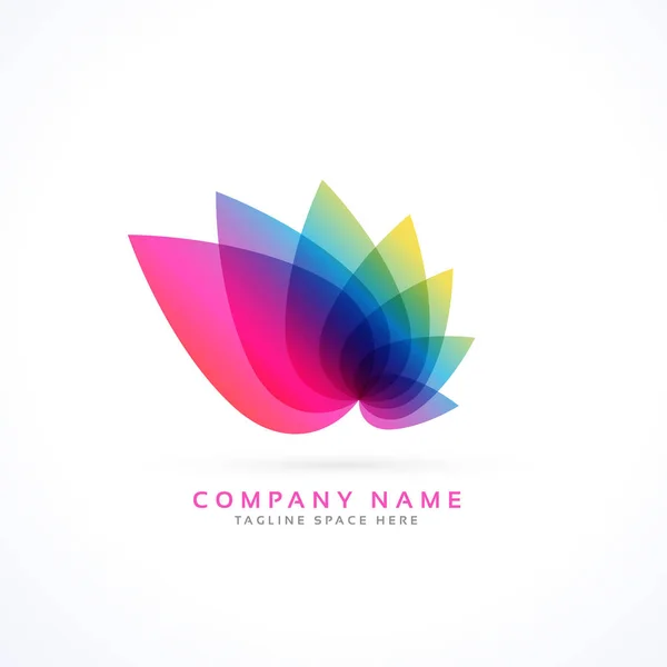 Colorful petals flower logo concept — Stock Vector