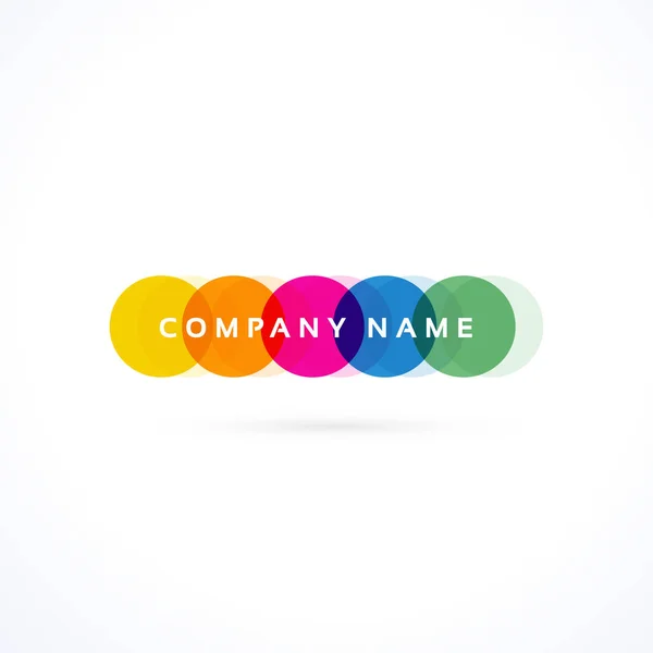Vetor de logotipo vibrante colorido criativo —  Vetores de Stock