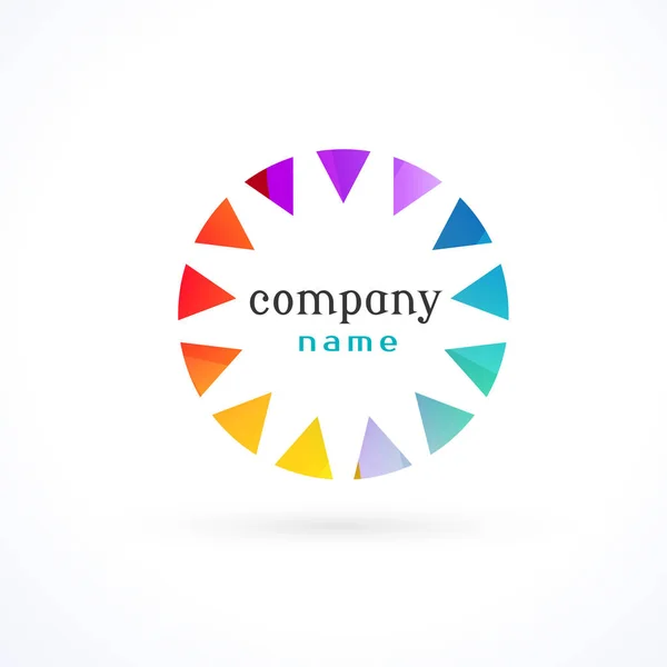 Canlı renkli logo kavramı — Stok Vektör