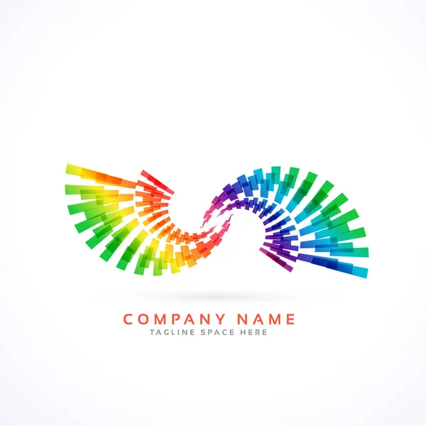 Colorful infinity style logo concept — Stock Vector