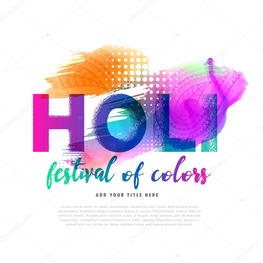 spring holi festival colorful background design