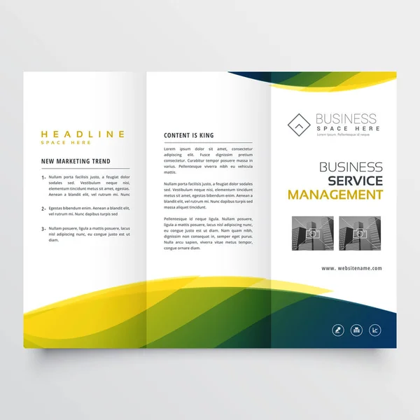 creative business tri-fold brochure leaflet template design for