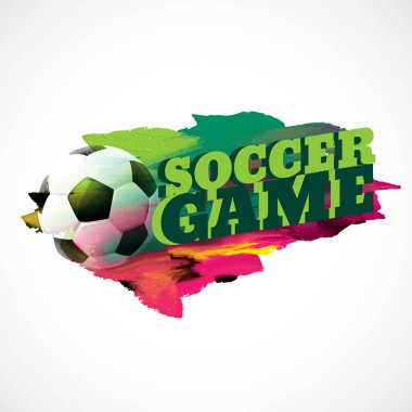 Boya efektli soyut futbol arkaplanı