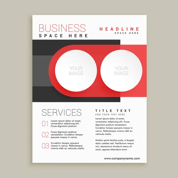 modern business flyer and brochure design in red and white color