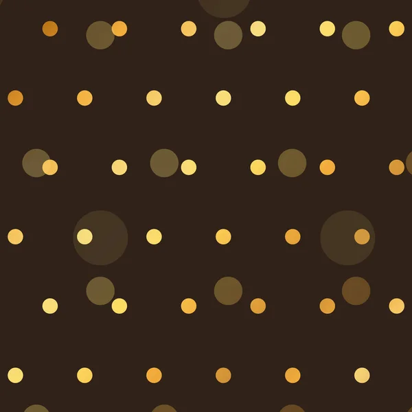 ゴールデン スタイル水玉模様の茶色の背景 — ストックベクタ