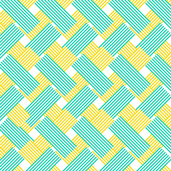 Yellow and blue zig zag lines pattern background — Stock Vector