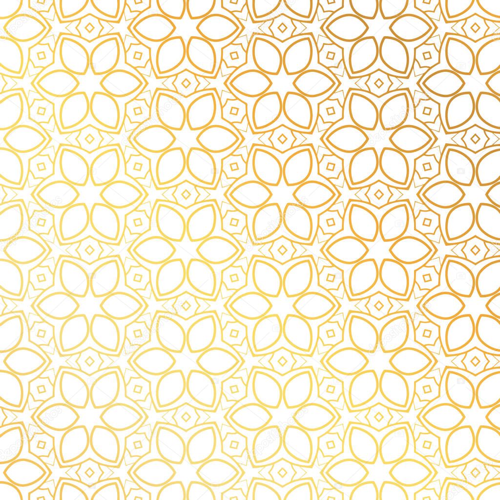 golden flower pattern background design