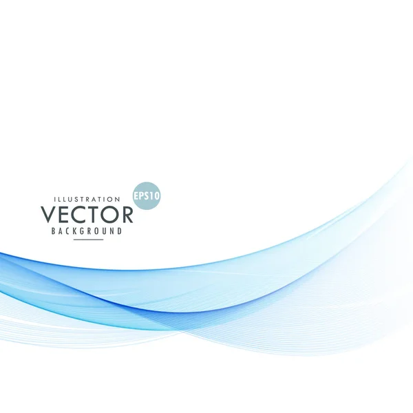 Abstrakte blaue Welle Hintergrund Design — Stockvektor
