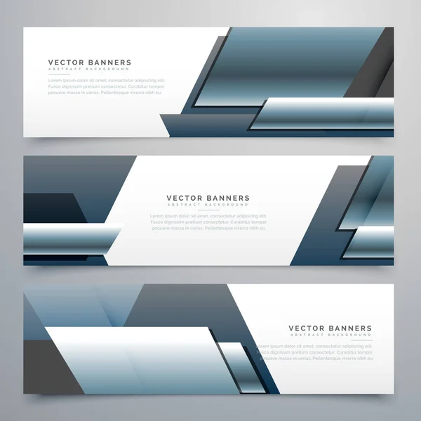 business banners set of three professional headers