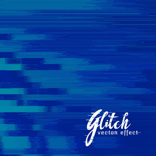 Blu astratto glitch sfondo design — Vettoriale Stock