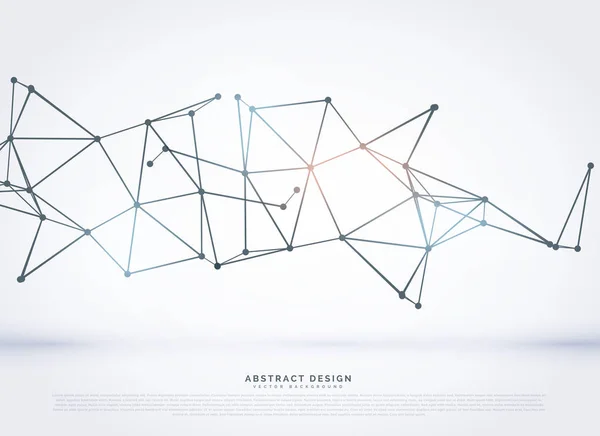 Technologie drátěný polygonálních sítí abstraktní pozadí — Stockový vektor