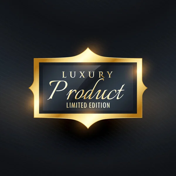 Luxus limitált termék címkéjén és jelvény arany színű — Stock Vector